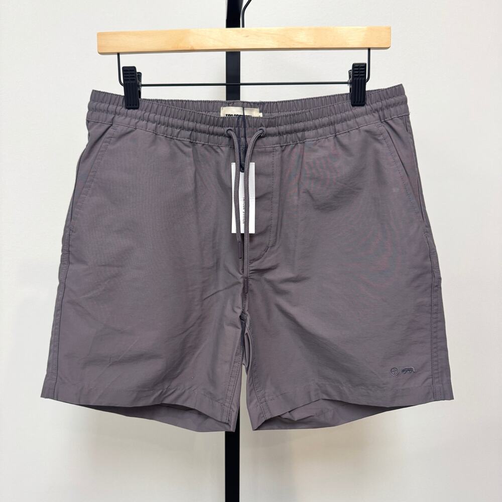 Taylor Stitch The Apres Smoke Grey Sixty Forty Shorts XXL NEW Cotton Nylon Tie